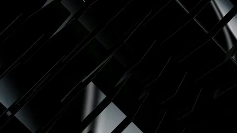 Rotation of Black Figures, Background, Reflection, Exclusive, Shapes Stock Footage 272177235