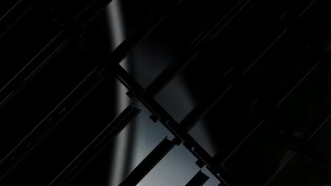Rotation of Black Figures, Exclusive, Background, Reflection, Shapes Stock Footage 272177210