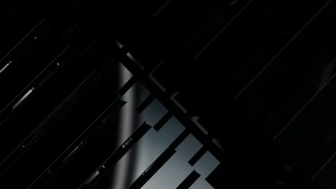 Rotation of Black Figures, Reflection, Exclusive, Background, Shapes Stock Footage 272177169