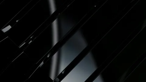 Rotation of Black Figures, Reflection, Shapes, Background, Exclusive Stock Footage 272177166