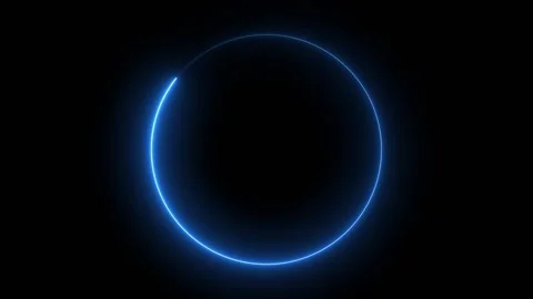 The rotation of the blue laser lights in a circle and black background Stock Footage 160552037