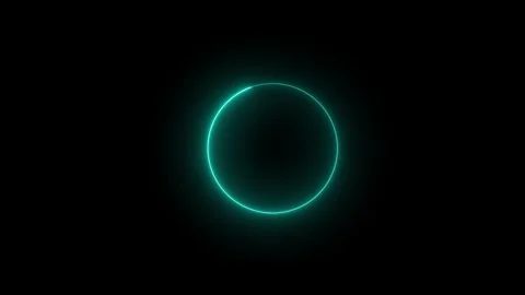 The rotation of the blue laser lights in a circle and black background 4k ... Stock Footage 305007934