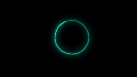 The rotation of the blue laser lights in a circle and black background 4k ... Stock Footage 305008008