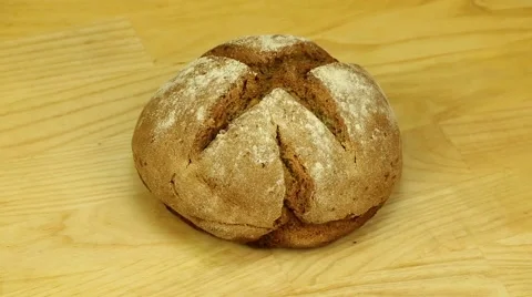 Rotation of bread Stock Footage 47866933
