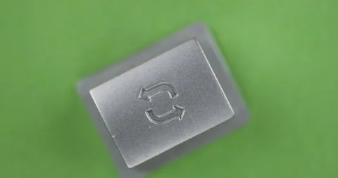Rotation, button with RESTART symbol. Reset or exchange. Top view. Isolated Stock Footage 163704563