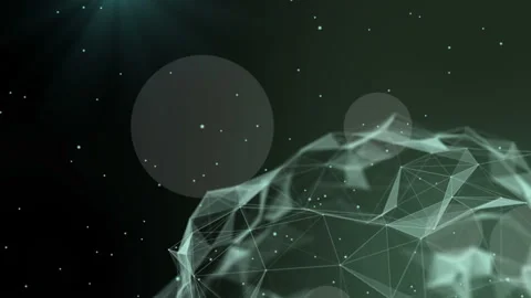 Rotation of the camera around the sphere. Depth of field.Sphere, globe and space Stock Footage 96064005