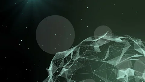 Rotation of the camera around the sphere.Sphere, globe and space in the form of Stock Footage 96063875