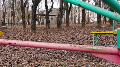 The rotation of the camera rotating on a seesaw Stock-Footage 63157671