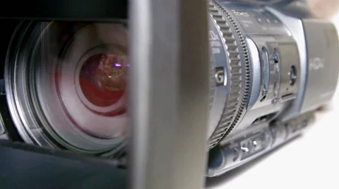 The rotation of the camera on white background Stock Footage 59887627