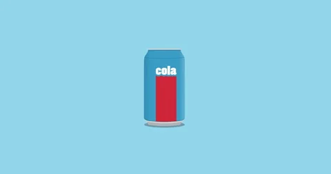 Rotation can of cola in flat icon style Stock Footage 97701443