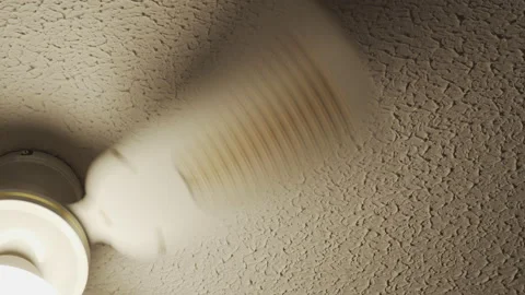Rotation of ceiling fan blades 4 Kvideo Stock Footage 158908451