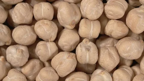 Rotation of chickpea close-up. Macro image. 4K video. Legumes. Stock Footage 143729761