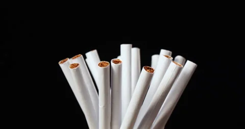 Rotation of cigarettes Stock Footage 162611825