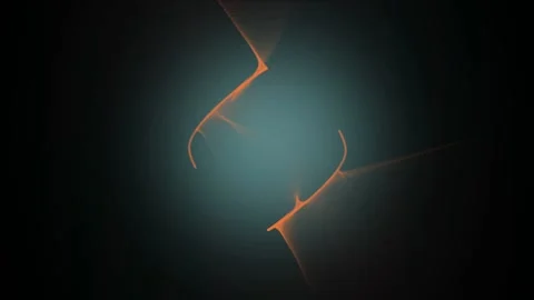 Rotation in a circle of light warm rays on a dark blue background Stock Footage 110913632