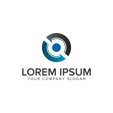 Rotation circle logo design concept template. Stock Illustration