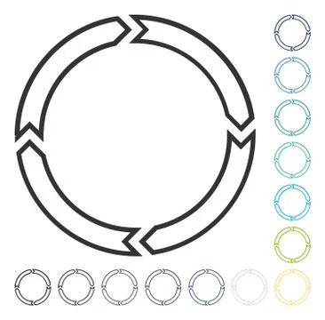 Rotation Circle Vector Icon Stock Illustration