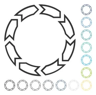 Rotation Circle Vector Icon Stock Illustration
