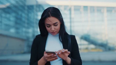 Rotation close up view of pretty young woman in luxurious formal look actively Stock Footage 114245067