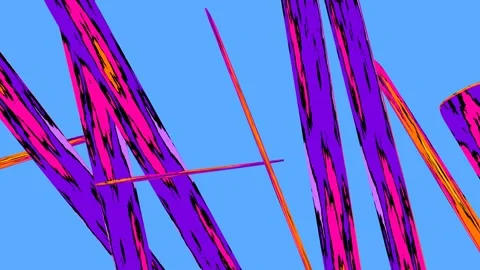 Rotation of comic pattern geometric shapes and sticks Stock Footage 279017007