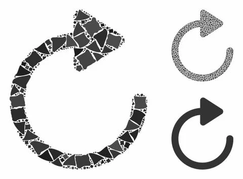 Rotation Composition Icon of Ragged Elements 스톡 일러스트