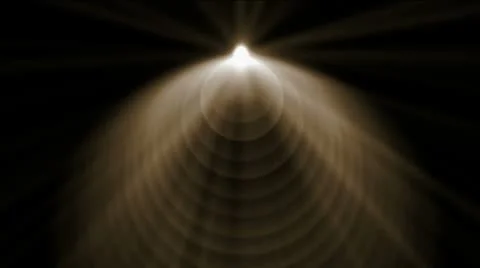 Rotation cone top launch dazzling rays light,pyramid and god laser,UFO,tech ene Stock Footage 8899892
