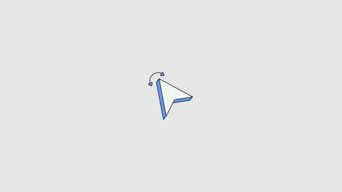Rotation control pointer neubrutalism UI element animation Stock Footage 336186590