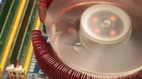 The rotation of the CPU cooling fan 스톡 동영상 68862864