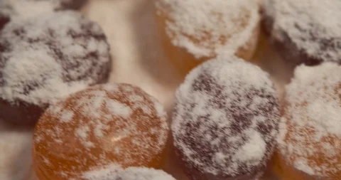 Rotation of delicious sweets, different tastes, delicious food, lot of calories Stock Footage 119096495