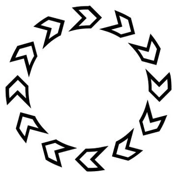 Rotation Direction Stroke Vector Icon 스톡 일러스트