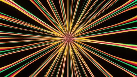 Rotation of divergent abstract rays of green and yellow colors Stock Footage 179858660
