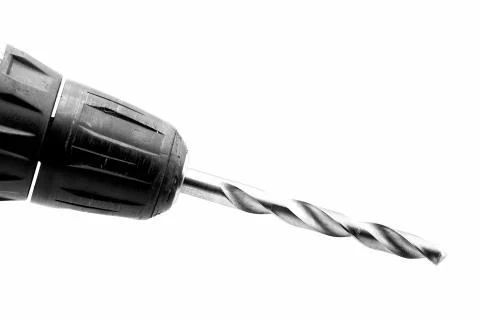 The rotation of a drill bit Foto stock