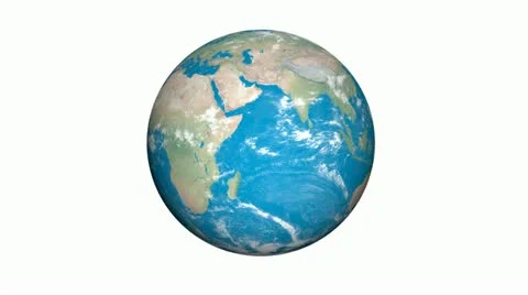 Rotation of the earth - 3D render Video stock 20466606