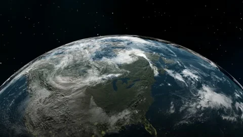 Rotation of the Earth from Day to Night Stock Footage 269646747