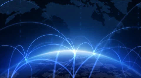 Rotation of the earth with a global traffic Stock Footage 35066375