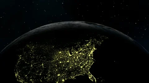 Rotation of the Earth from Night to Day Stock Footage 269646620