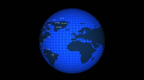 Rotation earth with random number Stock Footage 41892991