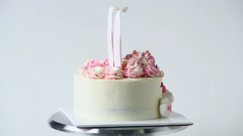 Rotation of Easter bunny celebration cake Stock Footage 217752202