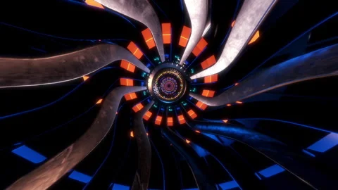 Rotation Of Engine Blades Stock Footage 325770137