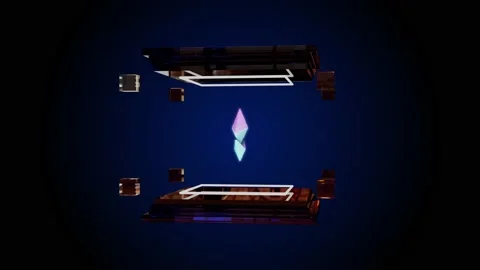 Rotation Ethereum Sign In Transparent Cube. Digital Money Exchange. 4K Stock Footage 194532114