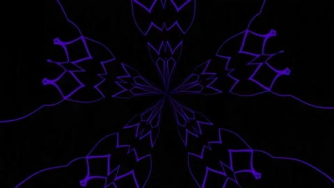 Rotation of a flying abstract flower of abstract shape Stock-Footage 199857979