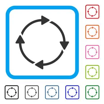 Rotation Framed Icon Illustrazione stock