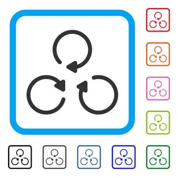 Rotation Framed Icon Illustrazione stock