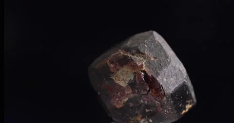 Rotation of Garnet on black background Stock Footage 171529447