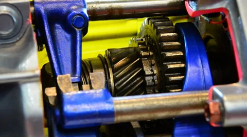 The rotation of the gear. HD Video stock 42231345