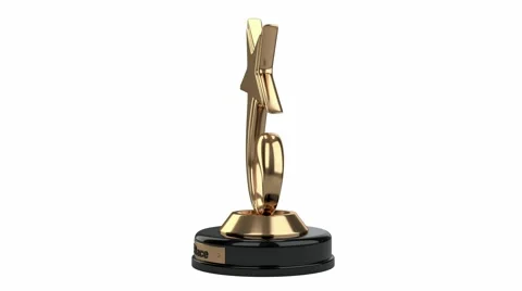Rotation gold five-pointed star award. Stock Footage 65817577