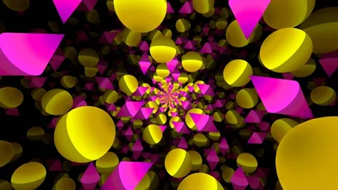 Rotation of gowing objects - 3d render looped with alpha channel. Stock Footage 167536447