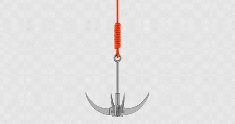 Rotation of grappling hook Stock Footage 296369561