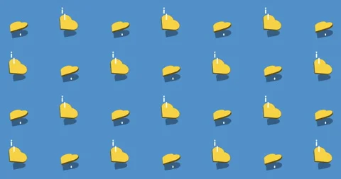Rotation heart flat icons background 動画素材 100413203