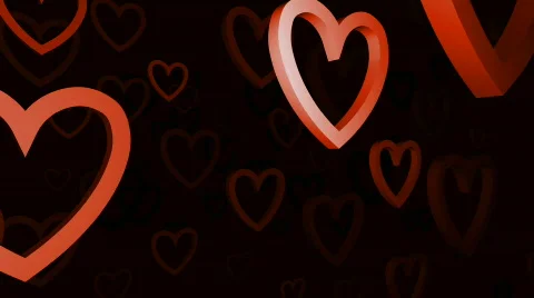 Rotation hearts Stock Footage 599649