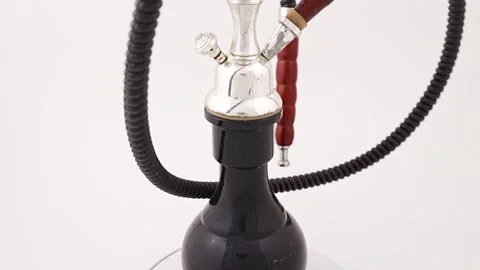 Rotation. Hookah on a white background. Stock Footage 300658880